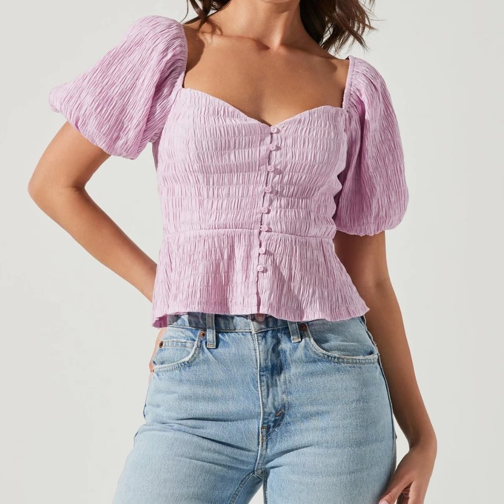 ASTR The Label - Short Sleeve Peplum